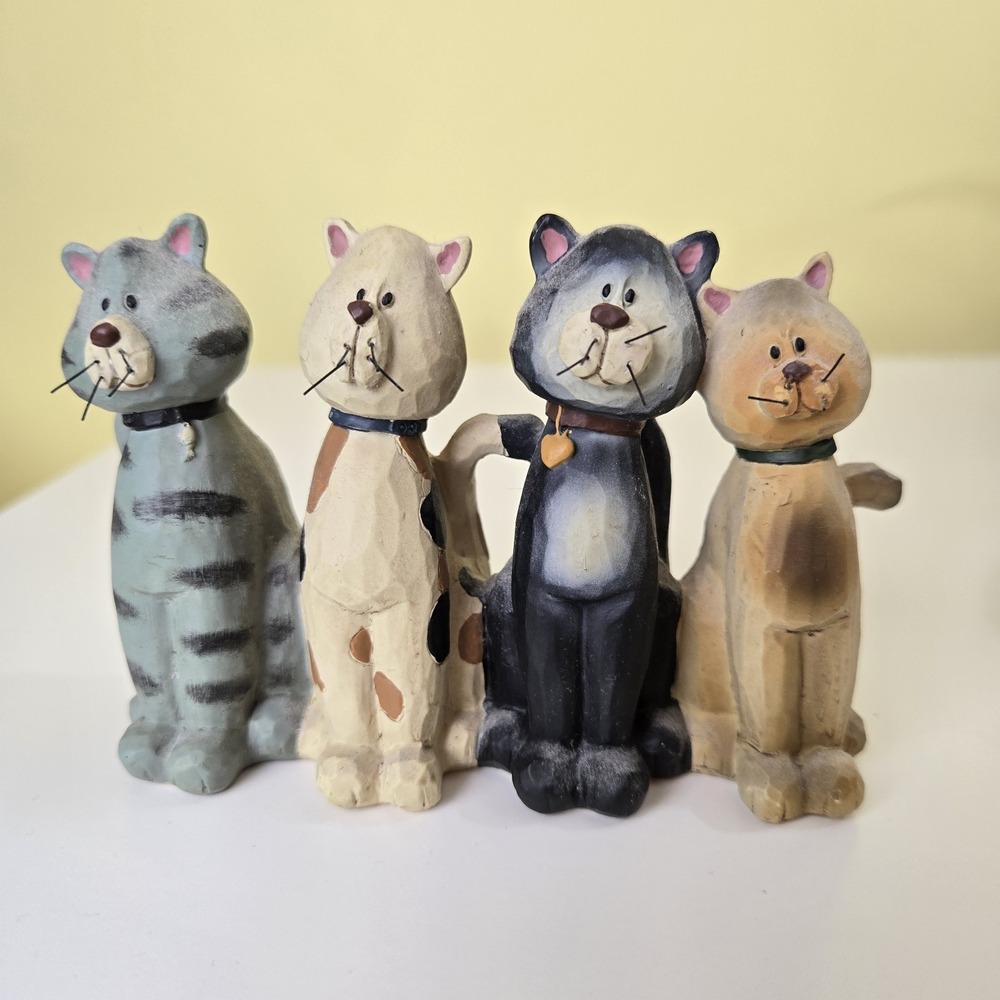 Blossom Bucket Mary Ann Four Cats Figurine